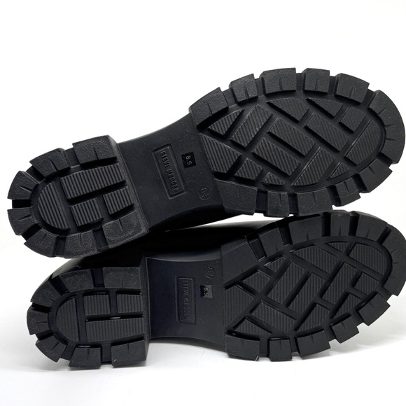 Steve Madden Howler Bootie Black Chunky Heel Combat Boots Size 8.5 - Picture 10 of 12